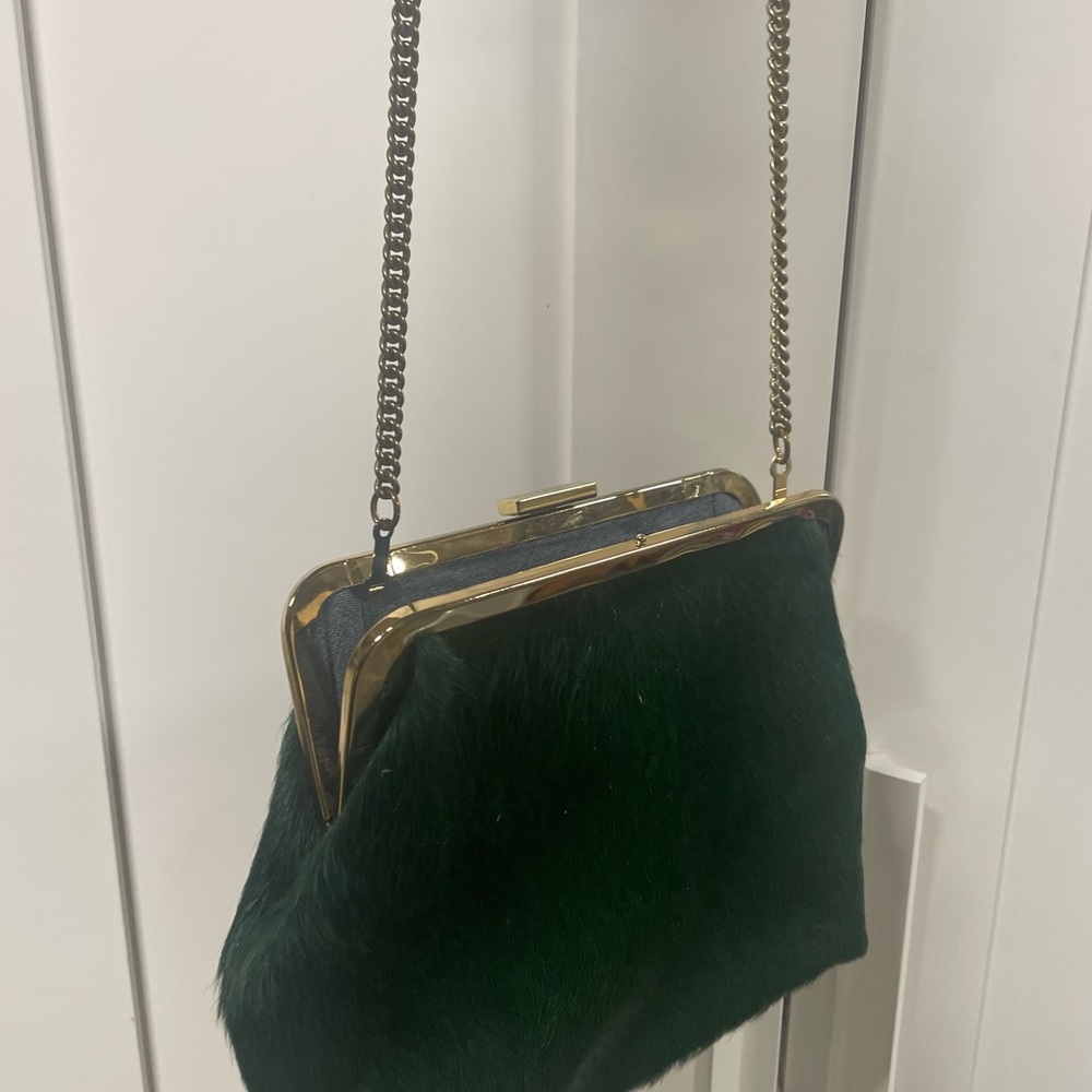 Emerald green clutch